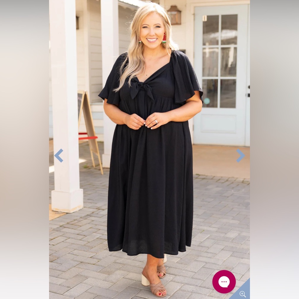 New Chic Soul Sweet Lady Maxi Dress-altered in length, Black Sz 1X